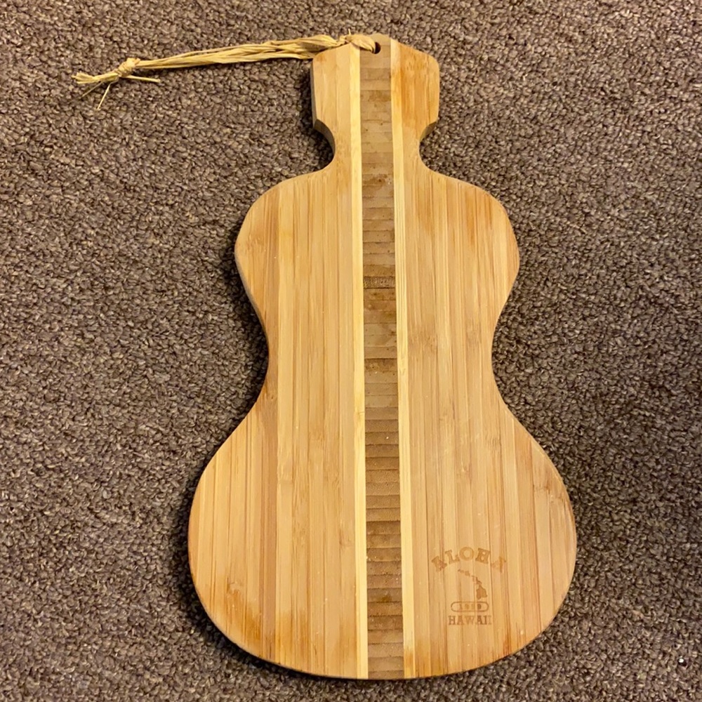 NWT Hawaii Wooden Guitar Decor Board